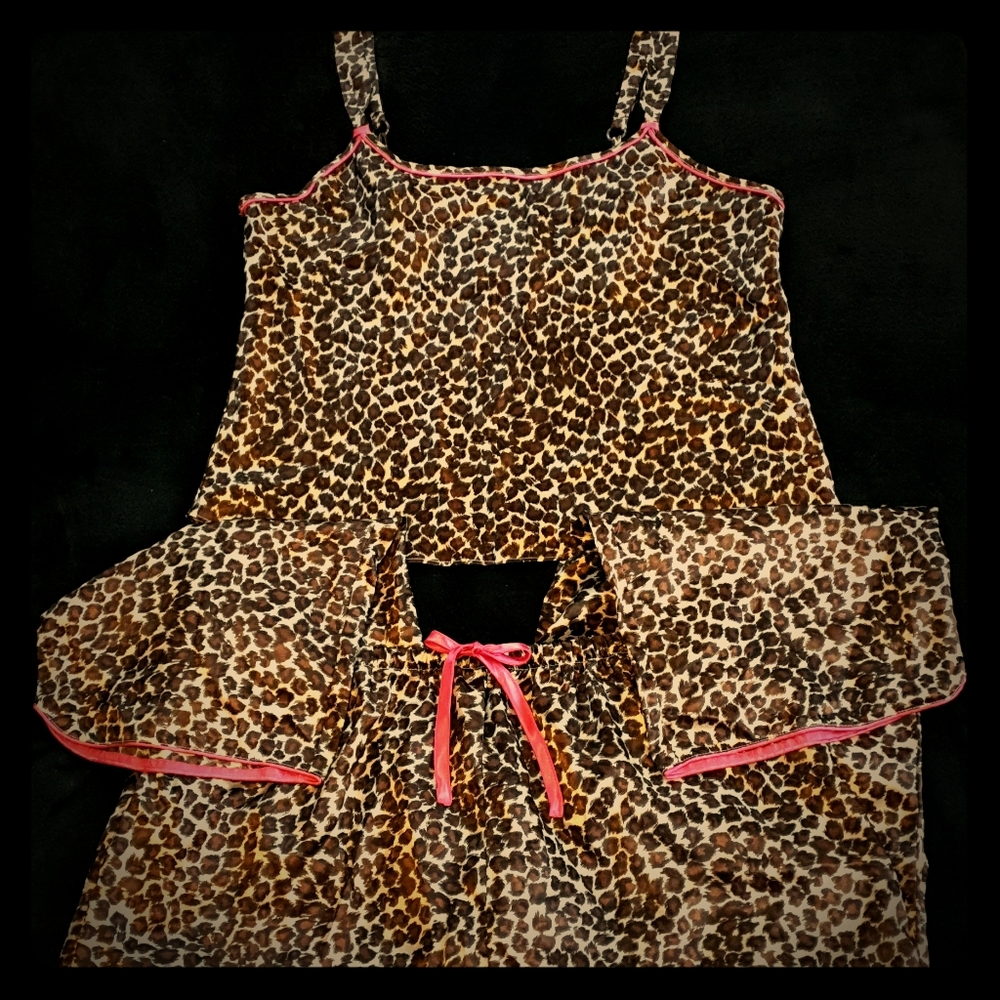 Silky Animal Print Pajamas